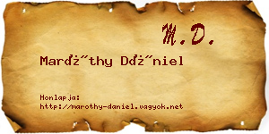Maróthy Dániel névjegykártya